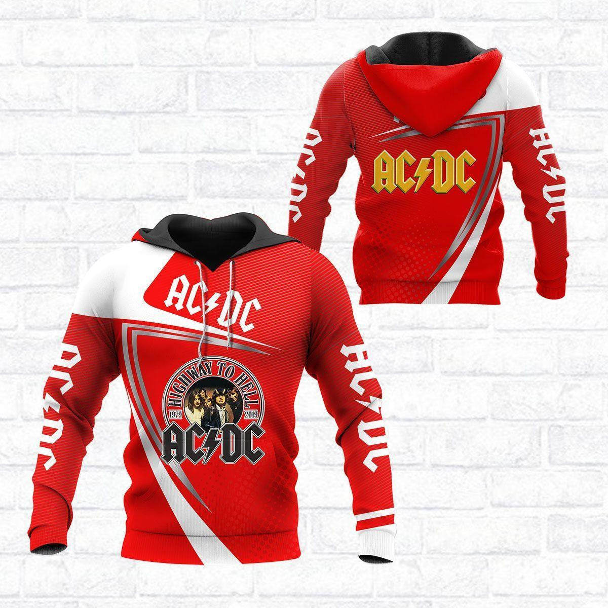 Ac/dc Music Band Fan Gift, Acdc Band Highway To Hell Logo All Over Print Hoodie, Zip Hoodie 875