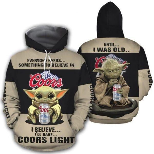 Baby Yoda Star Wars Coors Light Disney 2k568 Lover Gift ,baby Yoda Star Wars Coors Light All Over Print 3d Hoodie