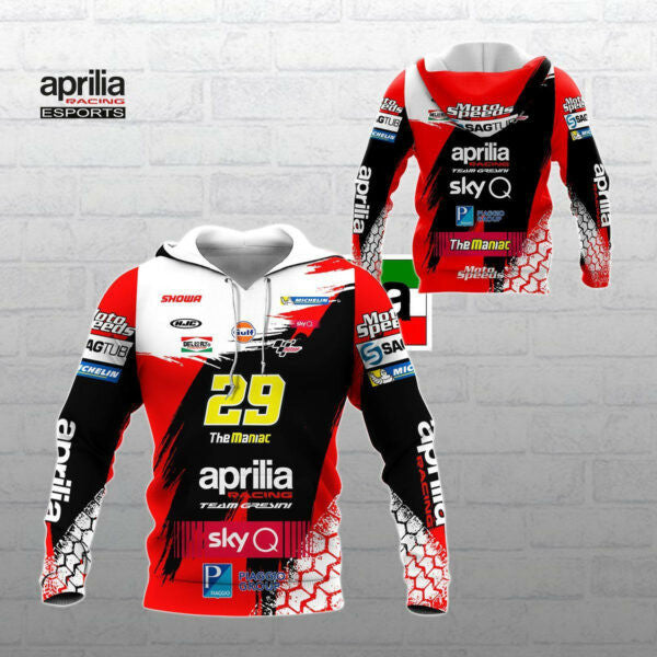 Aprilia Racing Shirt Fan Gift 619, Stylist Unisex 3d Hoodie Zip Hoodie 1607