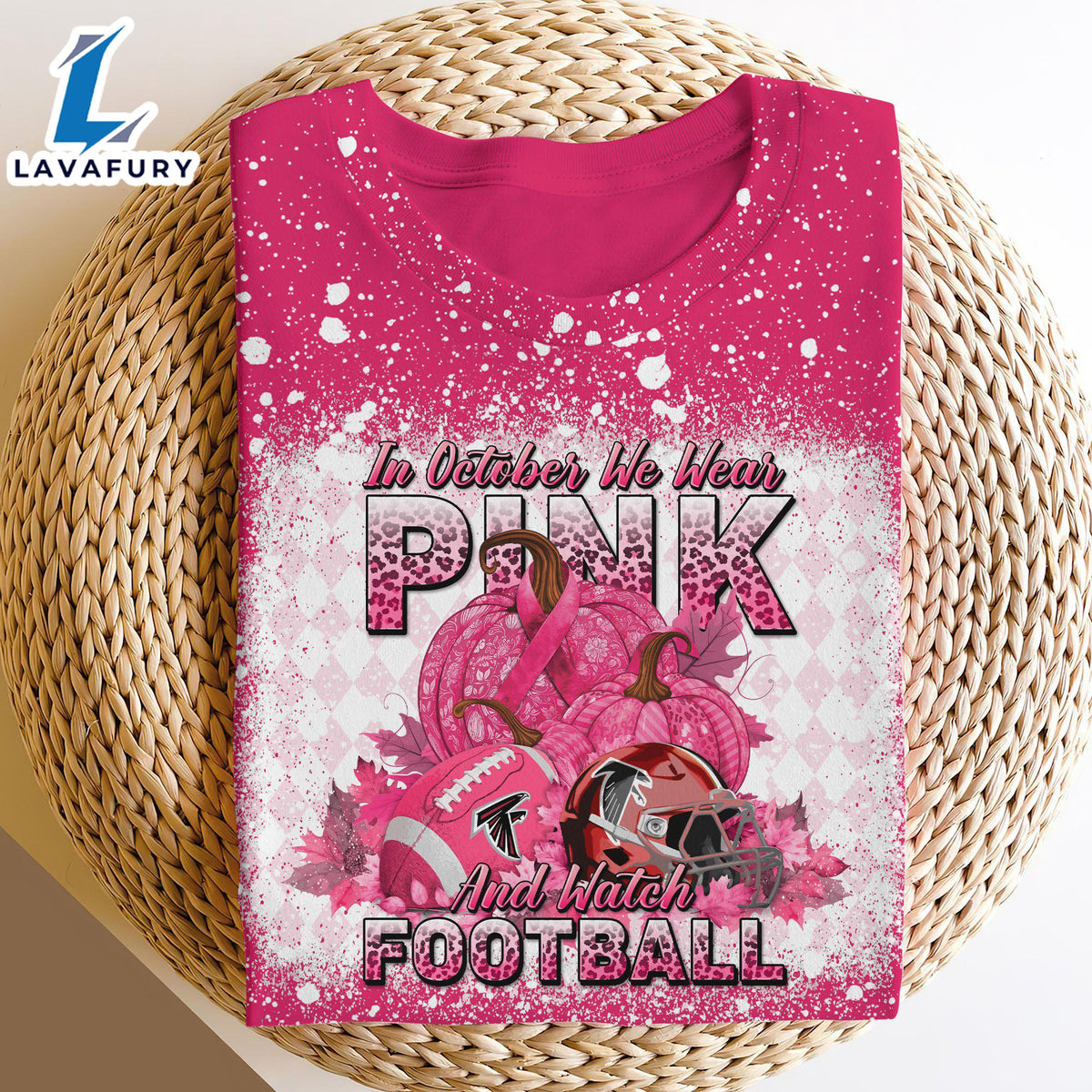 Atlanta Falcons Bleached Cancer Awareness, Sport Shirts For Fan Gift Summer