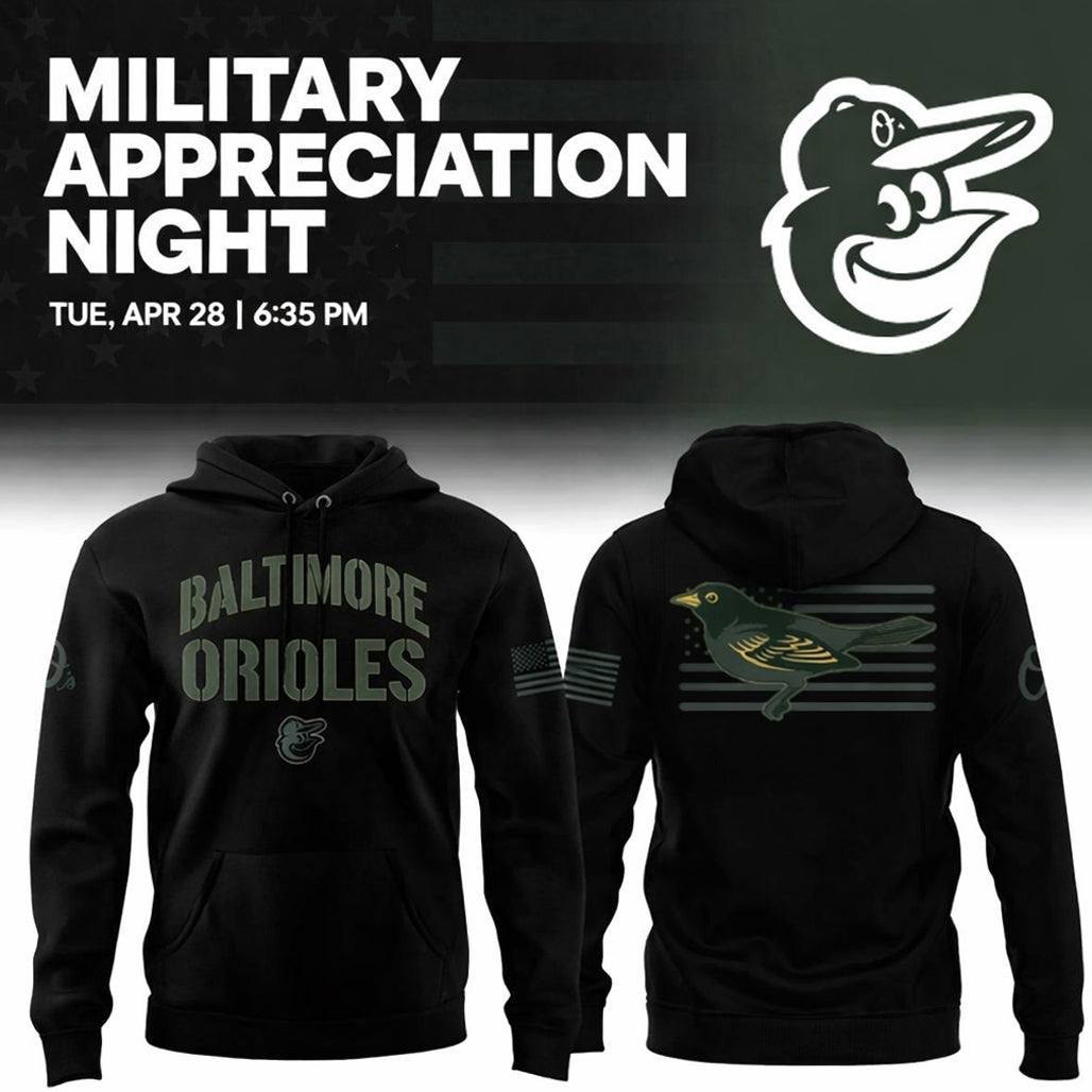 Baltimore Orioles Military Appreciation 2026 Night Camo Hoodie
