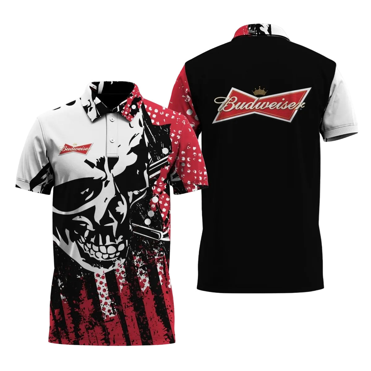Budweiser Skull Legend Polo Shirt
