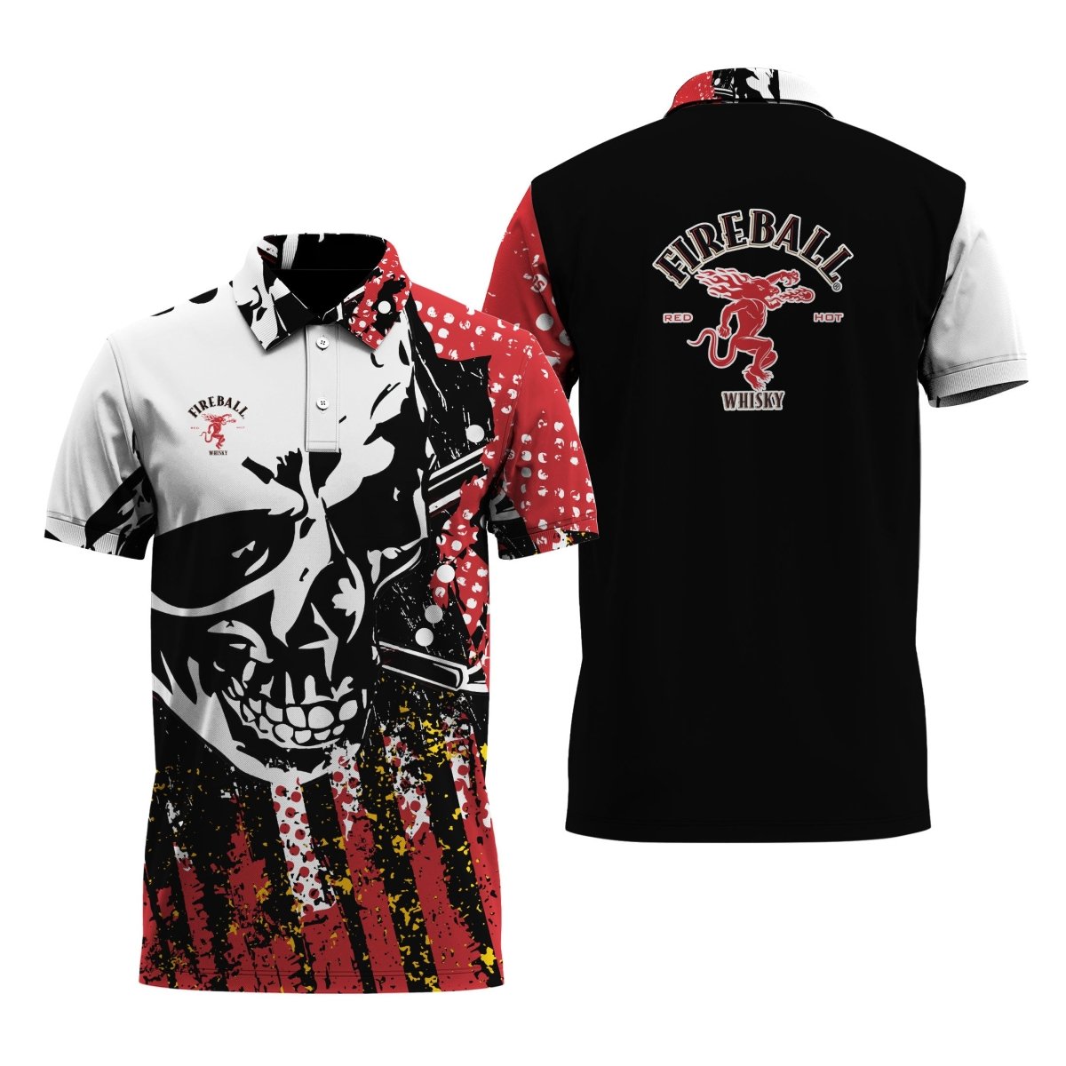 Fireball Skull Legend Polo Shirt